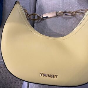 NWT Twinset vanilla (yellow) Handbag or Shoulder Hobo